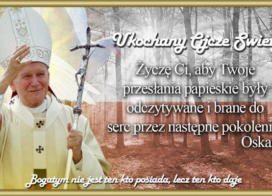 Świętujemy 100-lecie urodzin Jana Pawła II grafika
