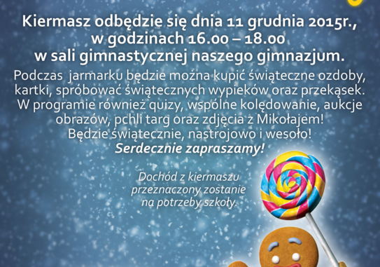 Zaproszenie na Jarmark Bożonarodzeniowy grafika