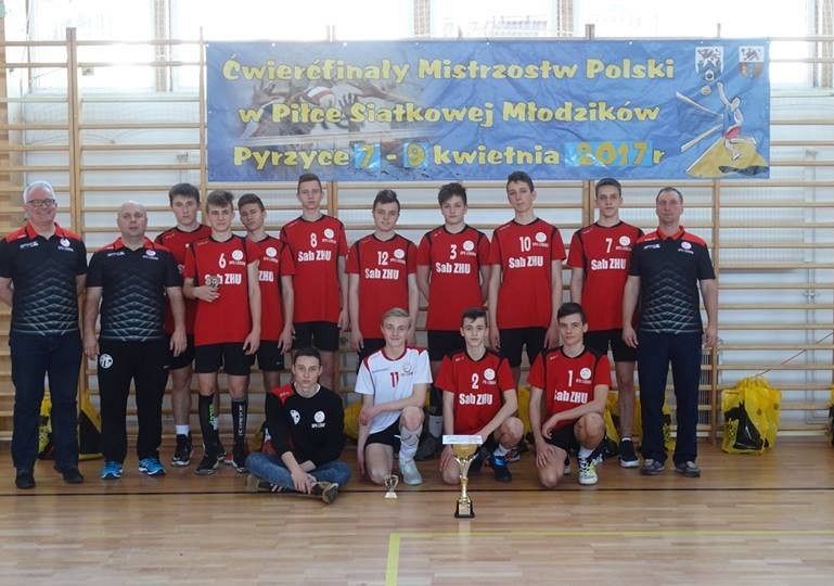 Awans drużyny  SPS do półfinałów  Mistrzostw  Polski  Młodzików w  Piłce  Siatkowej Chłopców grafika