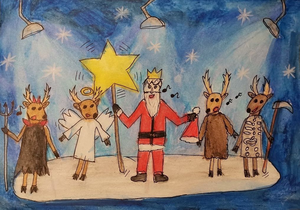 Świąteczna pocztówka grafika