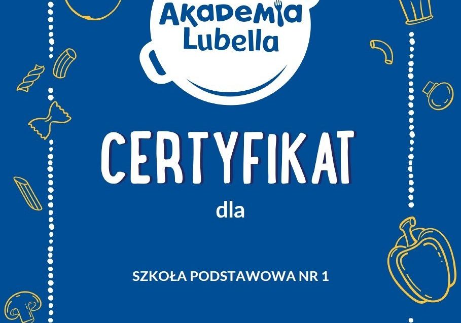 Certyfikat za zdrowe odżywianie grafika