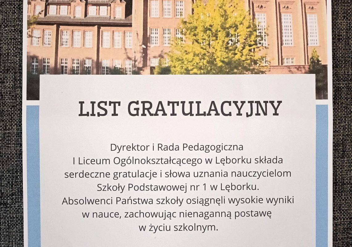 Gratulacje dla nauczycieli i uczniów grafika