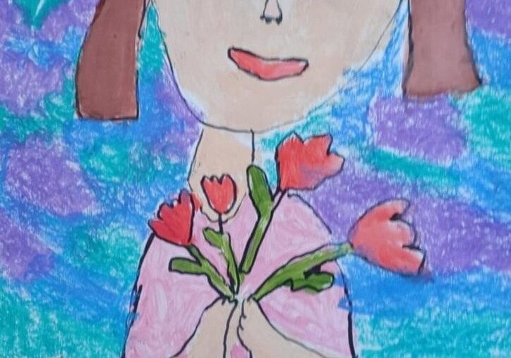 Wyróżnienie plastyczne – „Portret mojej mamy” grafika