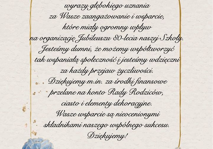 Podziękowania dla Rodziców grafika