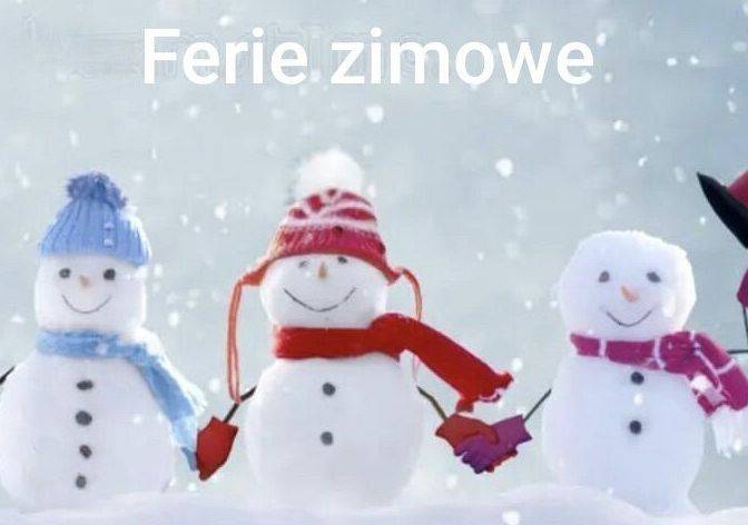 Ferie zimowe w szkole grafika