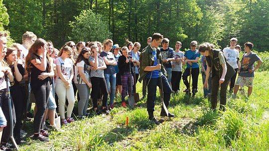 Grupa  Erasmus+   na spotkaniu z pracownikami Nadleśnictwa Lębork