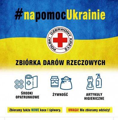 Zbiórka darów rzeczowych dla Ukrainy