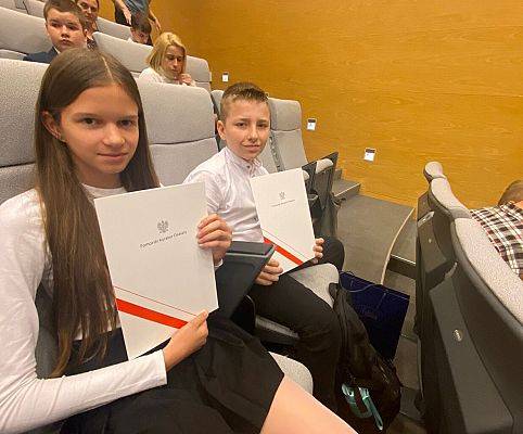 Uroczystość wręczenia zaświadczeń Laureatom
