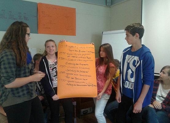 Polsko – niemiecka wymiana młodzieży –  warsztaty językowo-historyczne w Gdańsku:  „Es begann in Danzig….“ – „Zaczęło się w Gdańsku….“ grafika