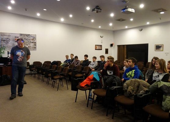 Wizyta w stolicy w ramach kosmicznego projektu "Pan Stanisław" grafika