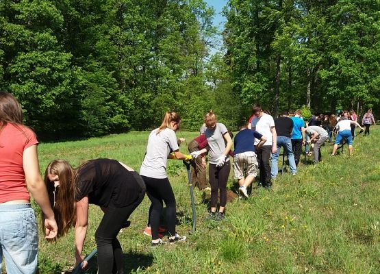 Grupa  Erasmus+   na spotkaniu z pracownikami Nadleśnictwa Lębork grafika