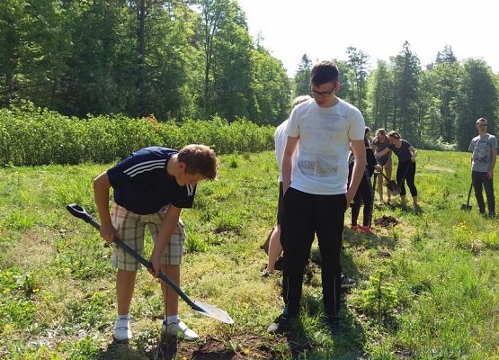 Grupa  Erasmus+   na spotkaniu z pracownikami Nadleśnictwa Lębork grafika