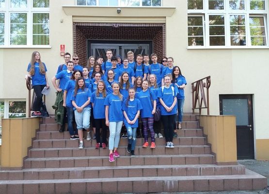 Grupa  Erasmus+   na spotkaniu z pracownikami Nadleśnictwa Lębork grafika