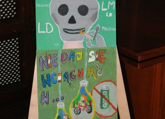 Laureatki konkursu plastycznego: „Stop uzależnieniom” grafika