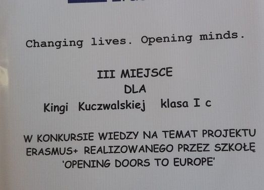 Konkursy projektu Erasmus+ grafika