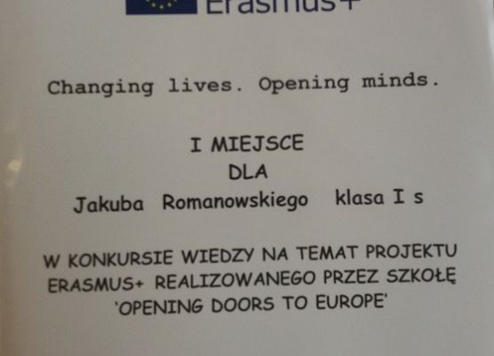 Konkursy projektu Erasmus+ grafika