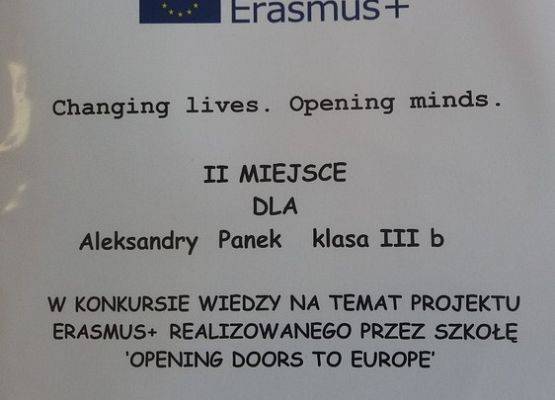 Konkursy projektu Erasmus+ grafika