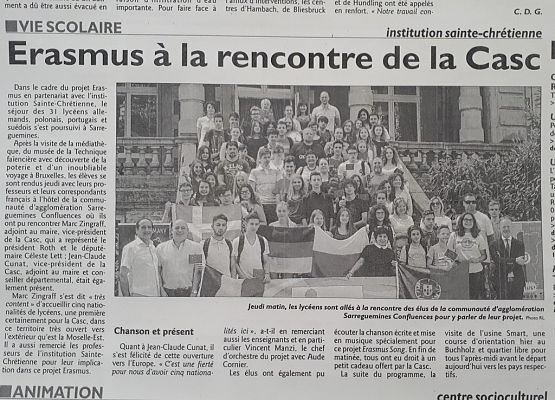 Grupa Erasmus+ we Francji, Sarreguemines grafika