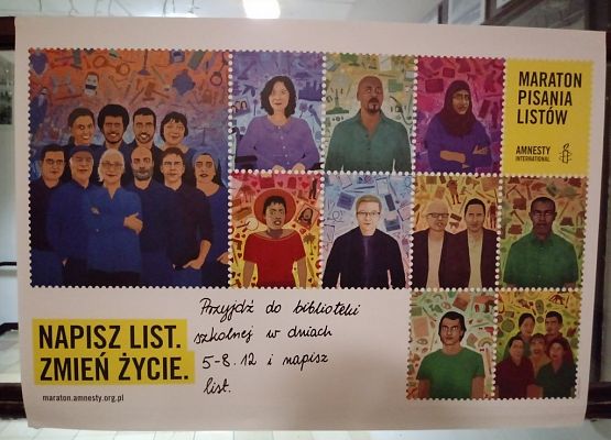Maraton Pisania listów z Amnesty International grafika