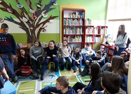 Klasa VIIa w Bibliotece Miejskiej w Lęborku grafika