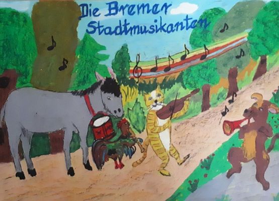 „DIE BREMER STADTMUSIKANTEN” grafika