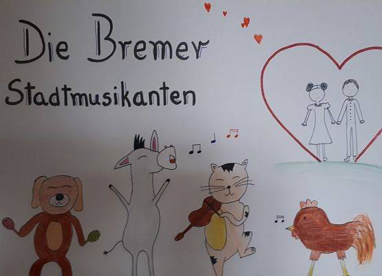 „DIE BREMER STADTMUSIKANTEN” grafika