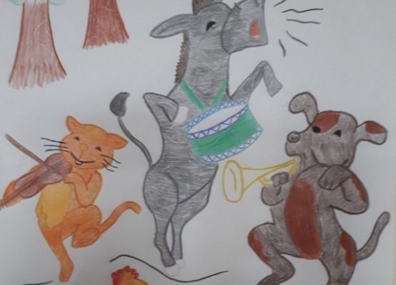 „DIE BREMER STADTMUSIKANTEN” grafika