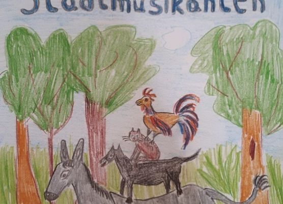 „DIE BREMER STADTMUSIKANTEN” grafika