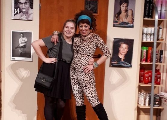 Wizyta w salonie fryzjerskim grafika