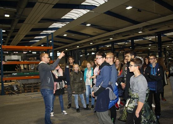 Klasa VIIIb w firmie Meyn grafika