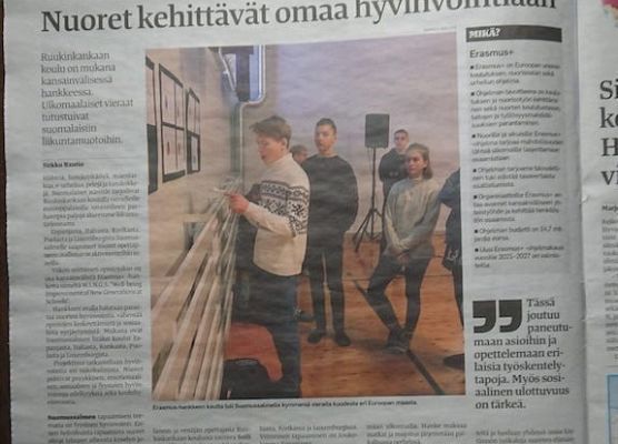 Projekt Erasmus+ w Finlandii grafika