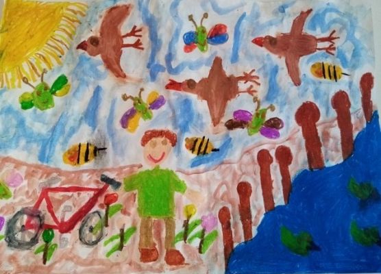 „Wiosna za oknem”- internetowy konkurs plastyczny grafika