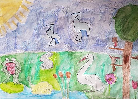 „Wiosna za oknem”- internetowy konkurs plastyczny grafika