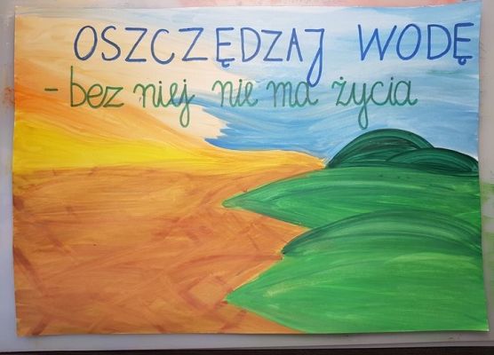 Uczniowie z IIb oszczędzają wodę grafika