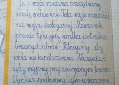 Uczniowie z IIb oszczędzają wodę grafika