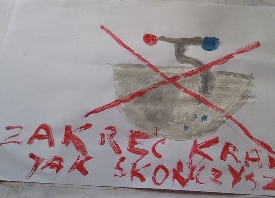 Uczniowie z IIb oszczędzają wodę grafika