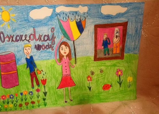 Uczniowie z IIb oszczędzają wodę grafika