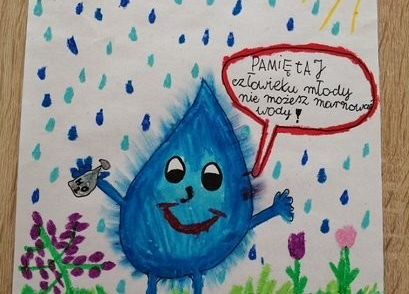 Uczniowie z IIb oszczędzają wodę grafika