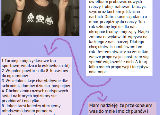 Kandydaci do Samorządu Uczniowskiego grafika