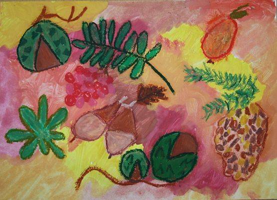 Talenty plastyczne w konkursie: "Jesienna pocztówka" grafika