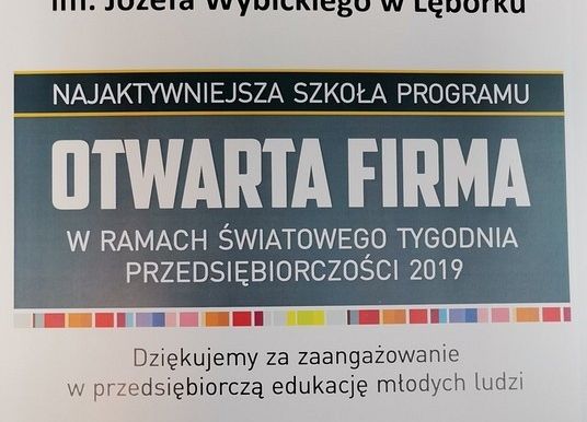 Nagroda w programie Otwarta firma 2019 grafika