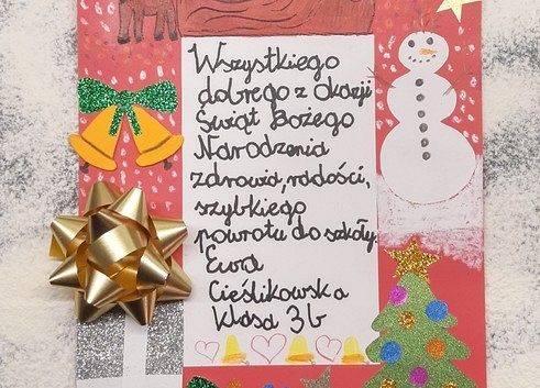 Świąteczne życzenia od trzecioklasistów grafika