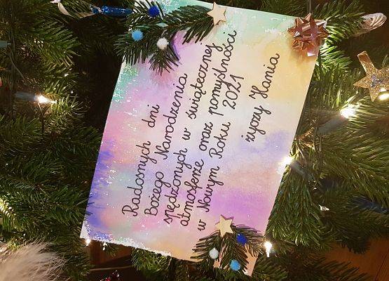 Świąteczne życzenia od trzecioklasistów grafika