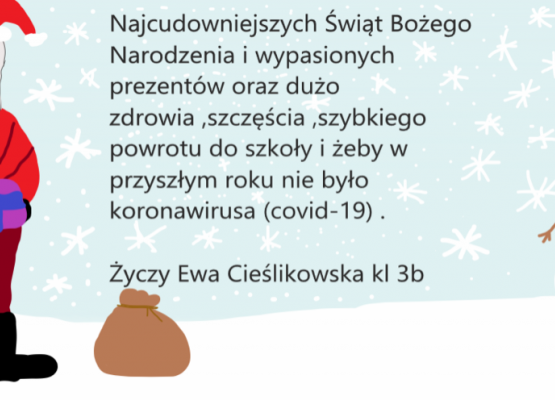 Świąteczne życzenia od trzecioklasistów grafika