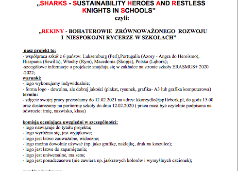 Konkurs na LOGO projektu Erasmus + grafika