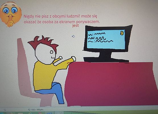 Bezpieczni w internecie grafika