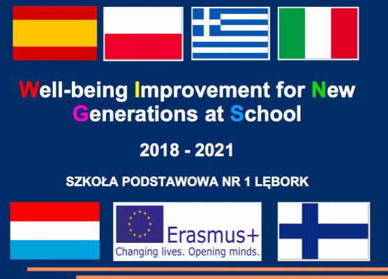 Projekt  Erasmus+  spotkanie online w Hiszpanii grafika