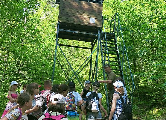 Lekcja przyrody kl. 4a w Uroczysku Drętowo grafika