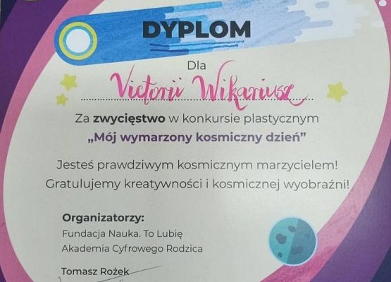 „Mój wymarzony kosmiczny dzień" w twórczości plastycznej grafika