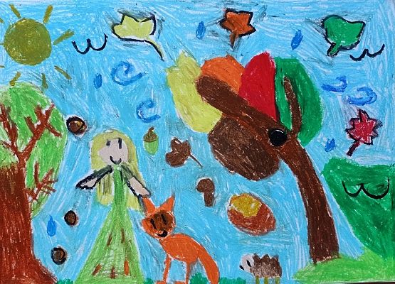 Talenty plastyczne w konkursie „Jesienna pocztówka” grafika